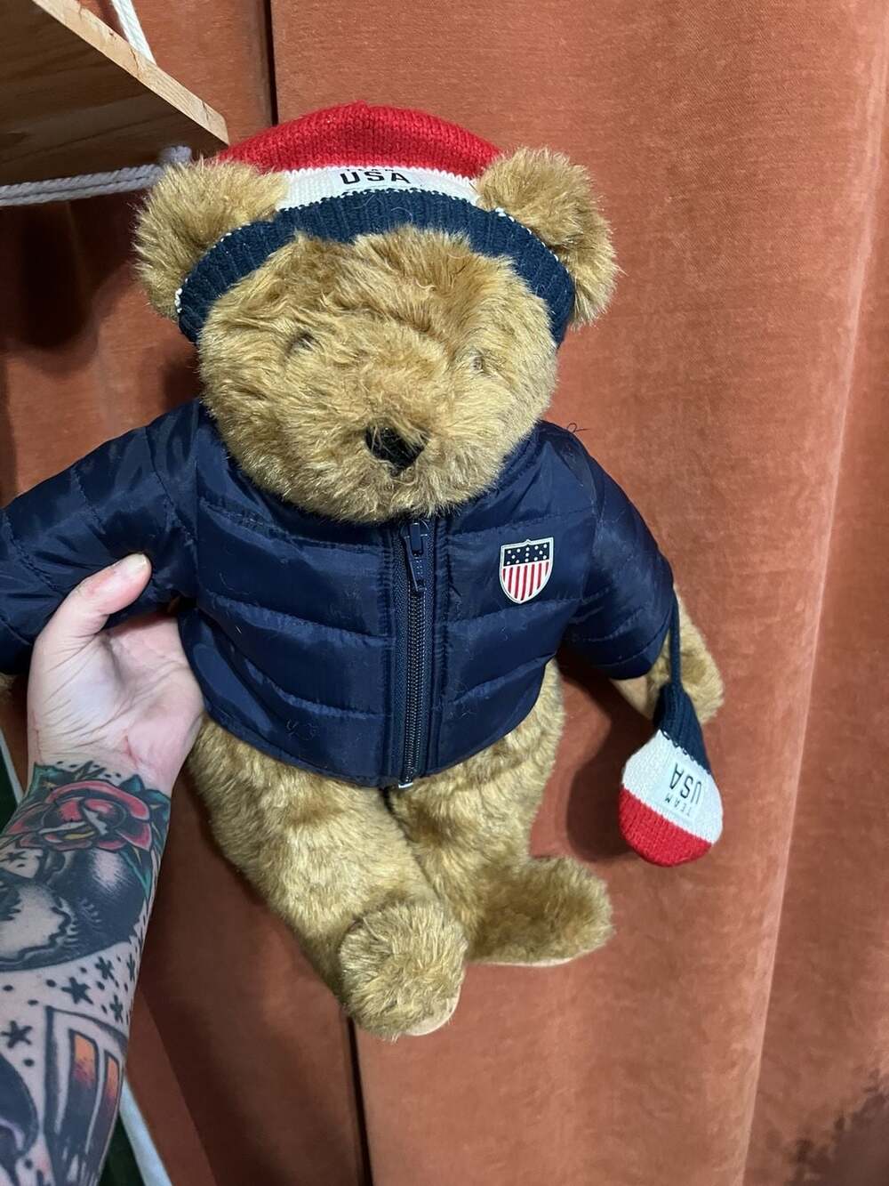 Vermont Teddy Bear Team USA Puffer Jacket Plush